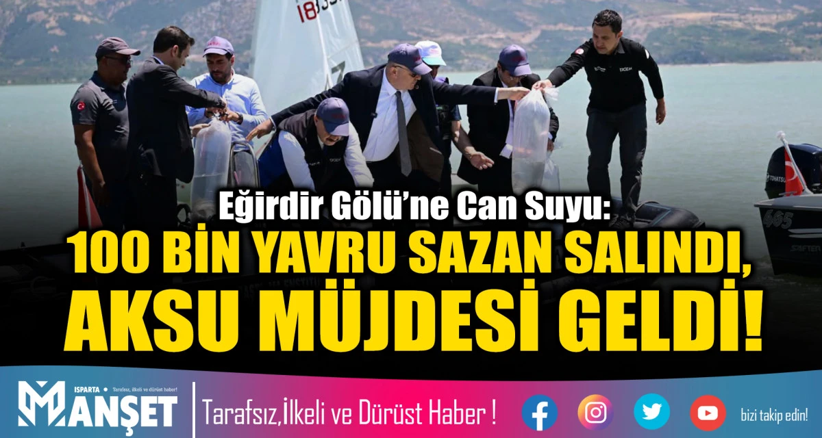 100 BİN YAVRU SAZAN SALINDI, AKSU M&Uuml;JDESİ GELDİ!