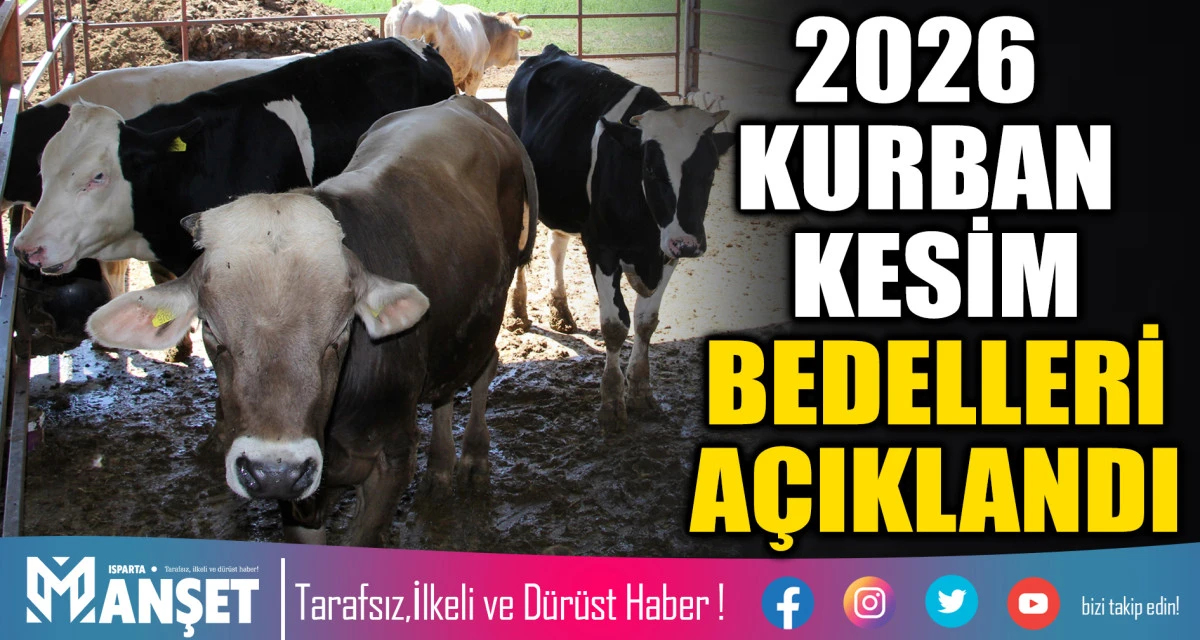 2026 Vek&acirc;letle Kurban Kesim Bedelleri A&ccedil;ıklandı