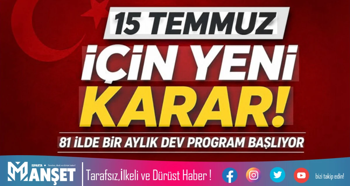 81 İLDE 1 AYLIK DEV PROGRAM BAŞLIYOR