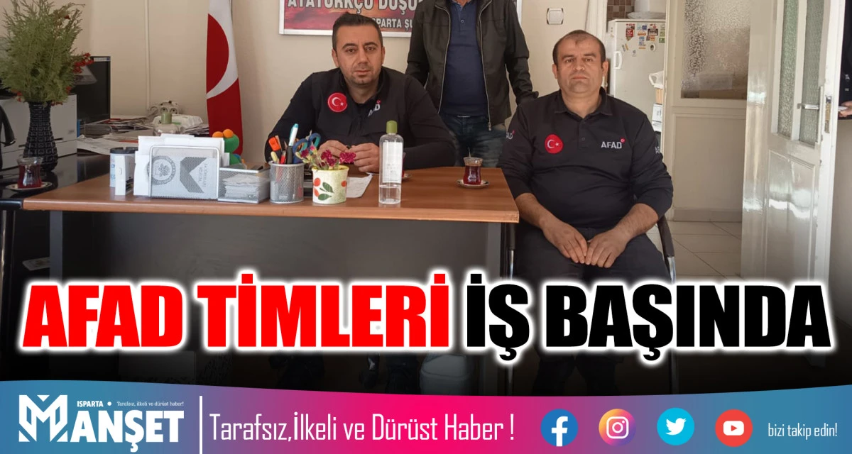 AFAD TİMLERİ İŞ BAŞINDA