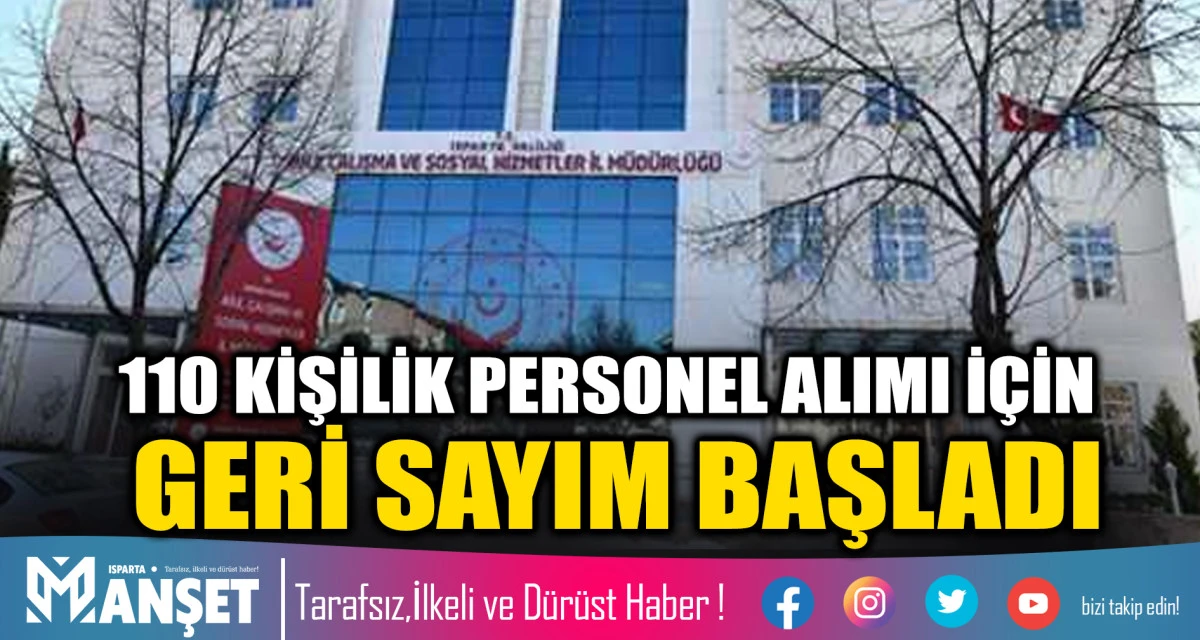 AİLE VE SOSYAL HİZMETLER İL M&Uuml;D&Uuml;RL&Uuml;Ğ&Uuml;'NE 110 PERSONEL ALINACAK