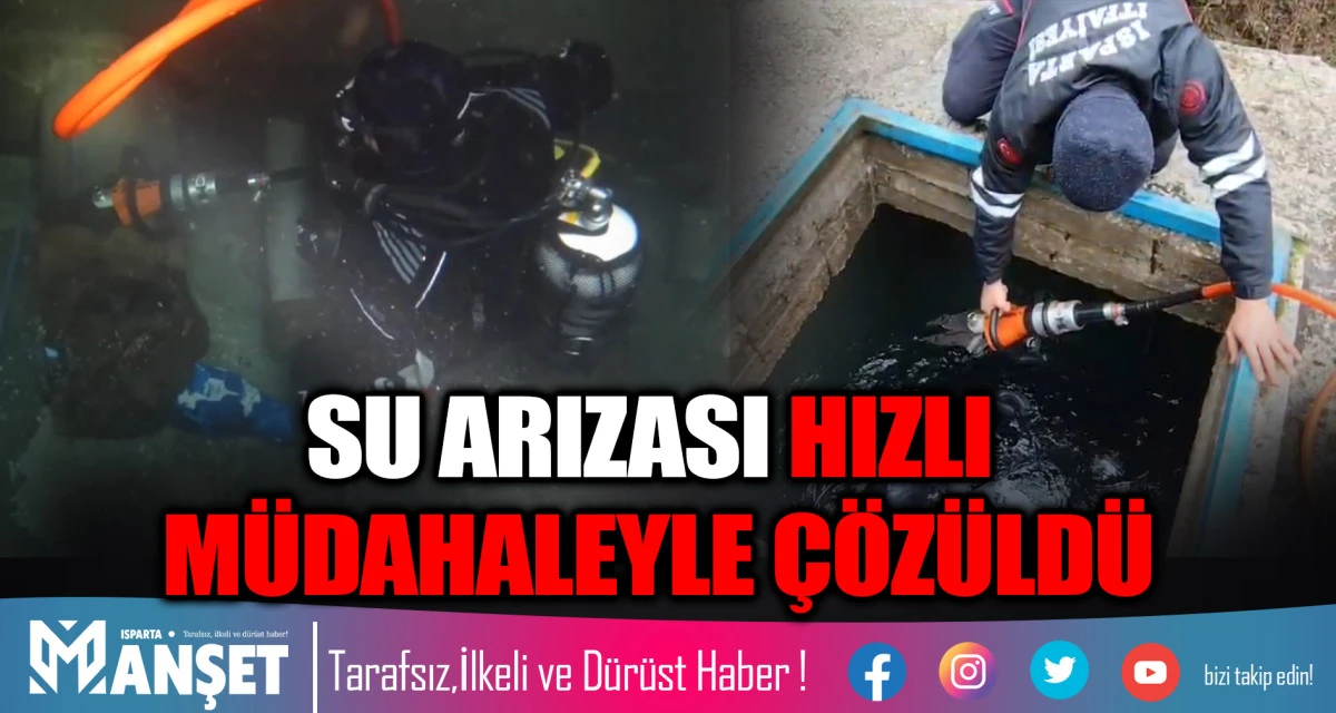 Aktarma havuzundaki arızaya su altında anında m&uuml;dahale