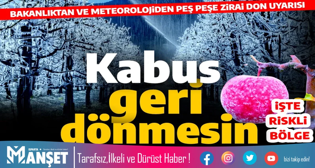 BAKANLIK &Uuml;RETİCİLERİ DON'A KARŞI UYARDI!