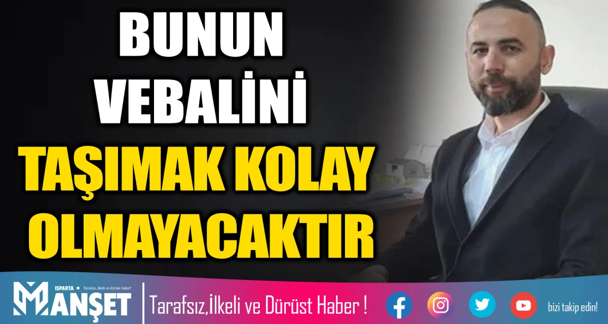 Başkan Marulcu&rsquo;dan sert eleştiri BUNUN VEBALİNİ TAŞIMAK KOLAY OLMAYACAKTIR