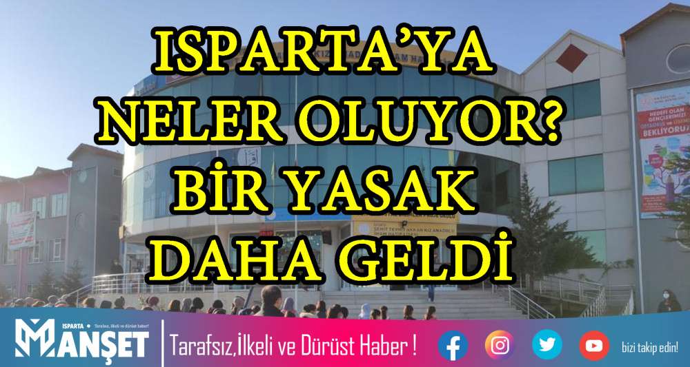 BİR YASAK DAHA GELDİ