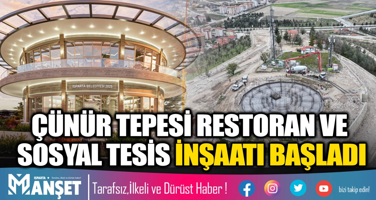 &Ccedil;&Uuml;N&Uuml;R TEPESİ RESTORAN VE SOSYAL TESİS İNŞAATI BAŞLADI