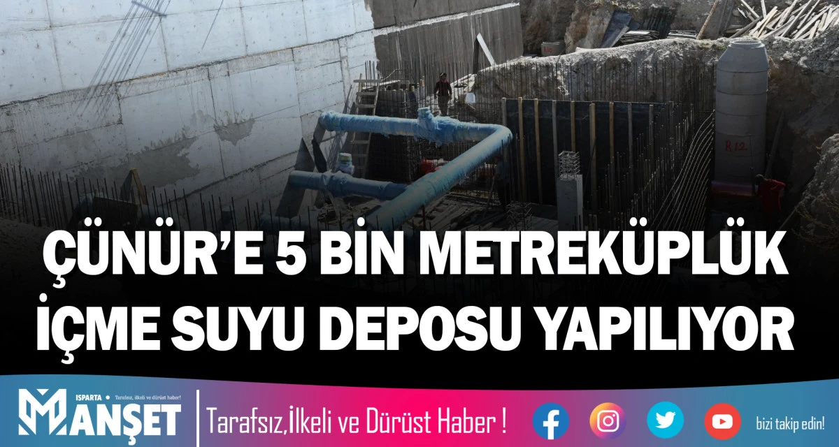 &Ccedil;&Uuml;N&Uuml;R&rsquo;E 5 BİN METREK&Uuml;PL&Uuml;K İ&Ccedil;ME SUYU DEPOSU YAPILIYOR