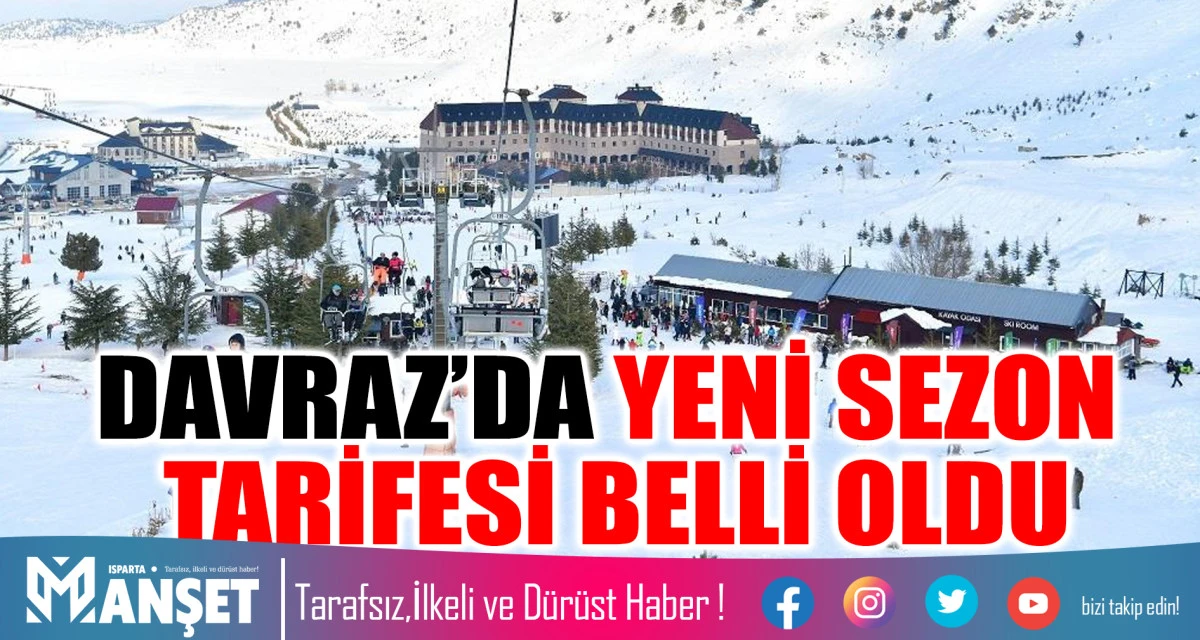 Davraz Kayak Merkezi’nde 2025–2026 Sezonu Fiyatları Açıklandı