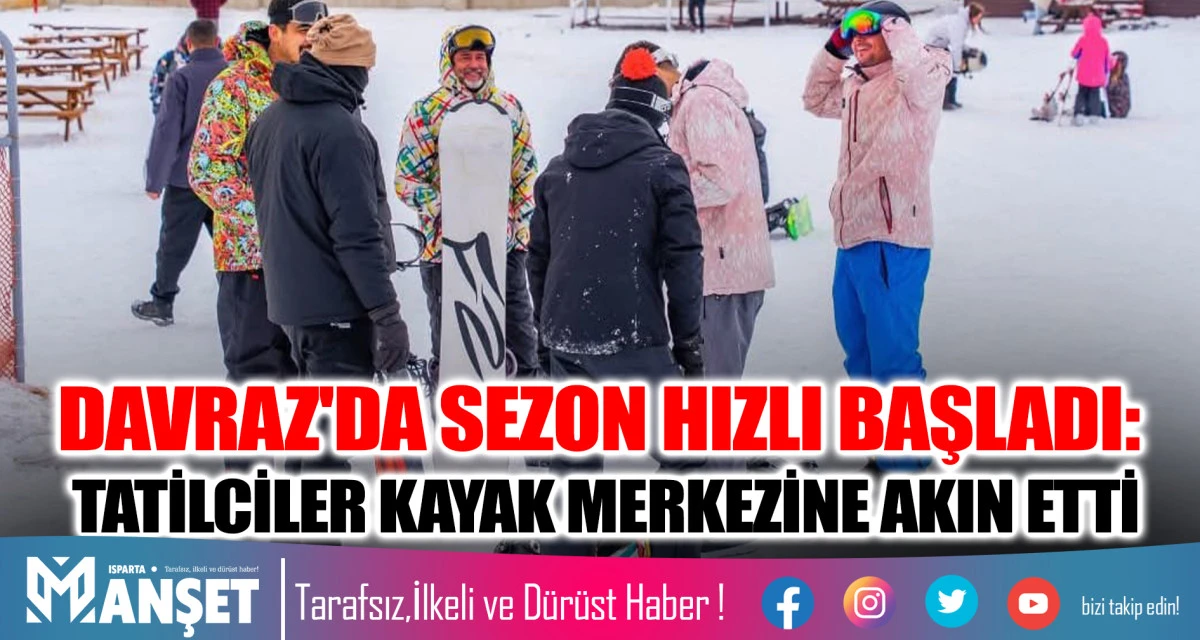 DAVRAZ'DA SEZON HIZLI BAŞLADI: TATİLCİLER KAYAK MERKEZİNE AKIN ETTİ