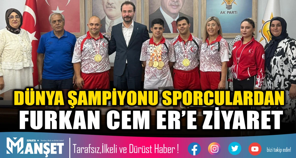 D&uuml;nya Şampiyonu Sporculardan Furkan Cem Er&rsquo;e Ziyaret