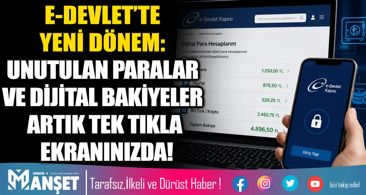 E-DEVLET&rsquo;TE YENİ D&Ouml;NEM: UNUTULAN PARALAR VE DİJİTAL BAKİYELER ARTIK TEK TIKLA EKRANINIZDA!