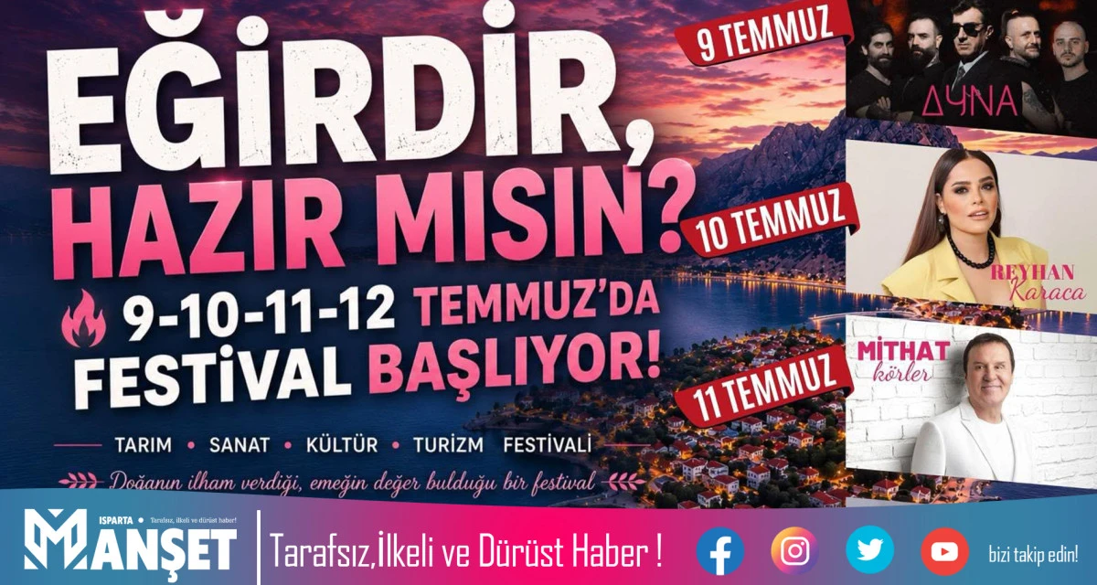 Eğirdir, Temmuz Ayında Festival Coşkusuna Hazırlanıyor