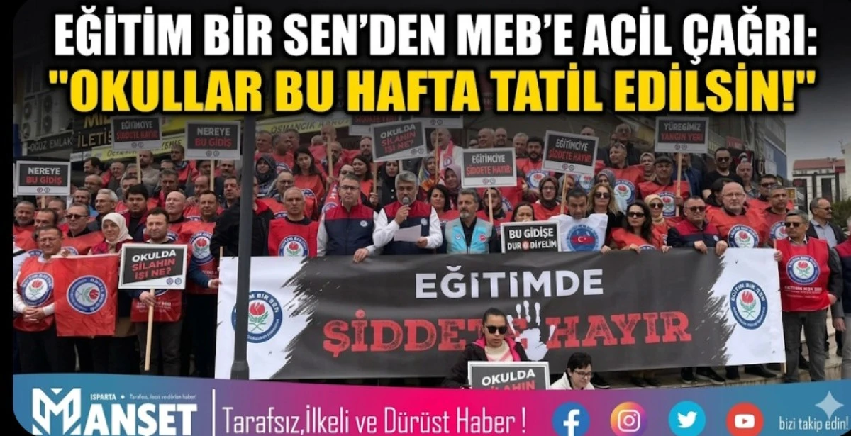 EĞİTİM BİR SEN&rsquo;DEN MEB&rsquo;E ACİL &Ccedil;AĞRI: "OKULLAR BU HAFTA TATİL EDİLSİN!"