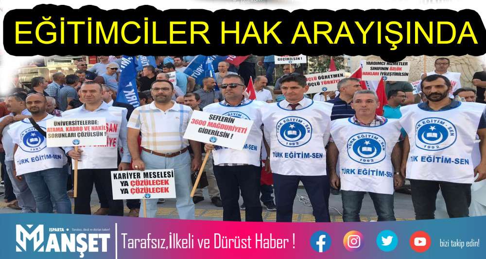 EĞİTİMCİLER SESLERİNİ DUYURMAYA ÇALIŞTI