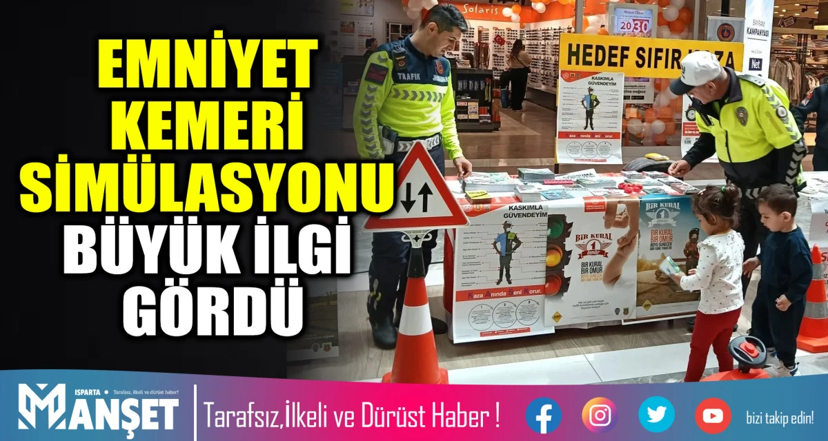 EMNİYET KEMERİ SİM&Uuml;LASYONU B&Uuml;Y&Uuml;K İLGİ G&Ouml;RD&Uuml;