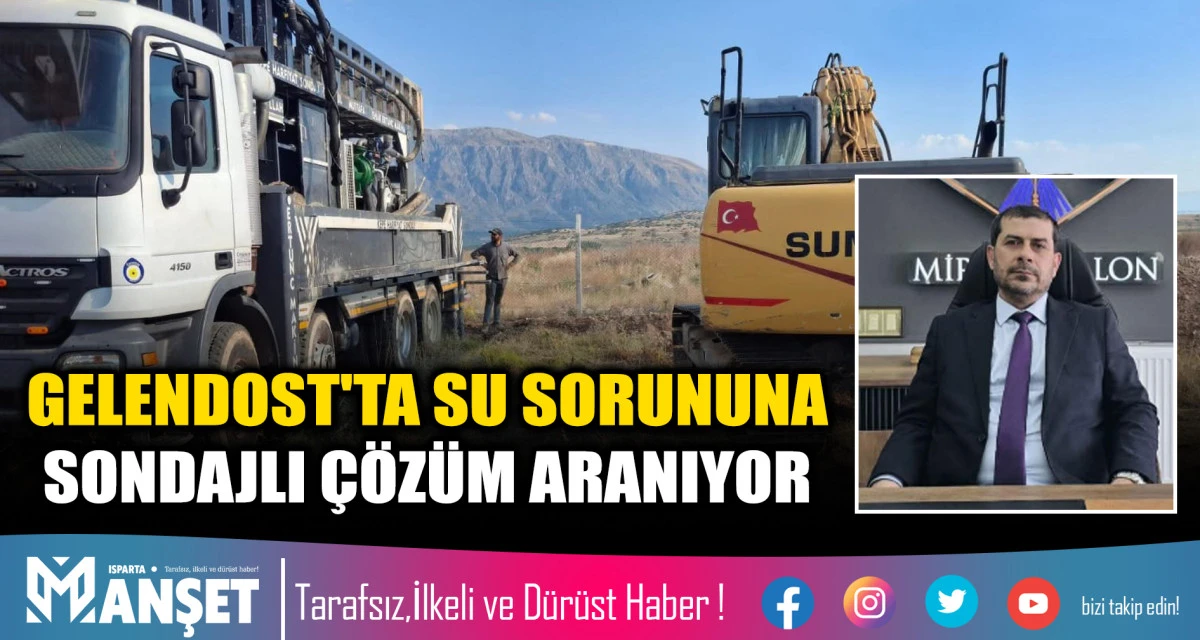 GELENDOST'TA SU SORUNUNA SONDAJLI &Ccedil;&Ouml;Z&Uuml;M ARANIYOR