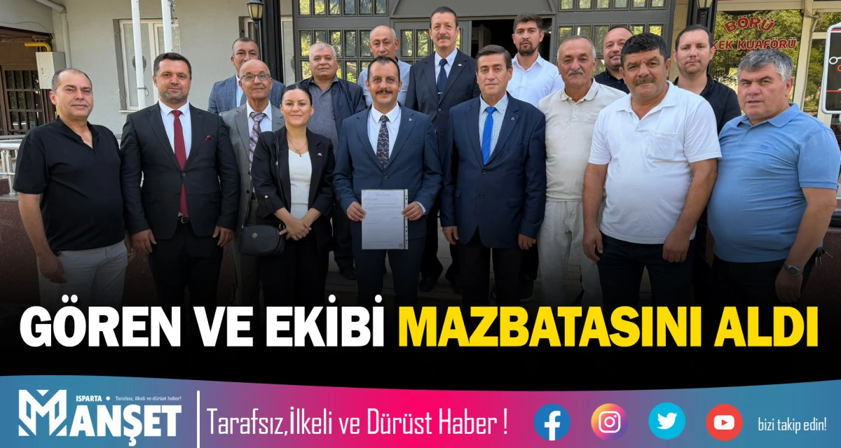 G&Ouml;REN VE EKİBİ MAZBATASINI ALDI