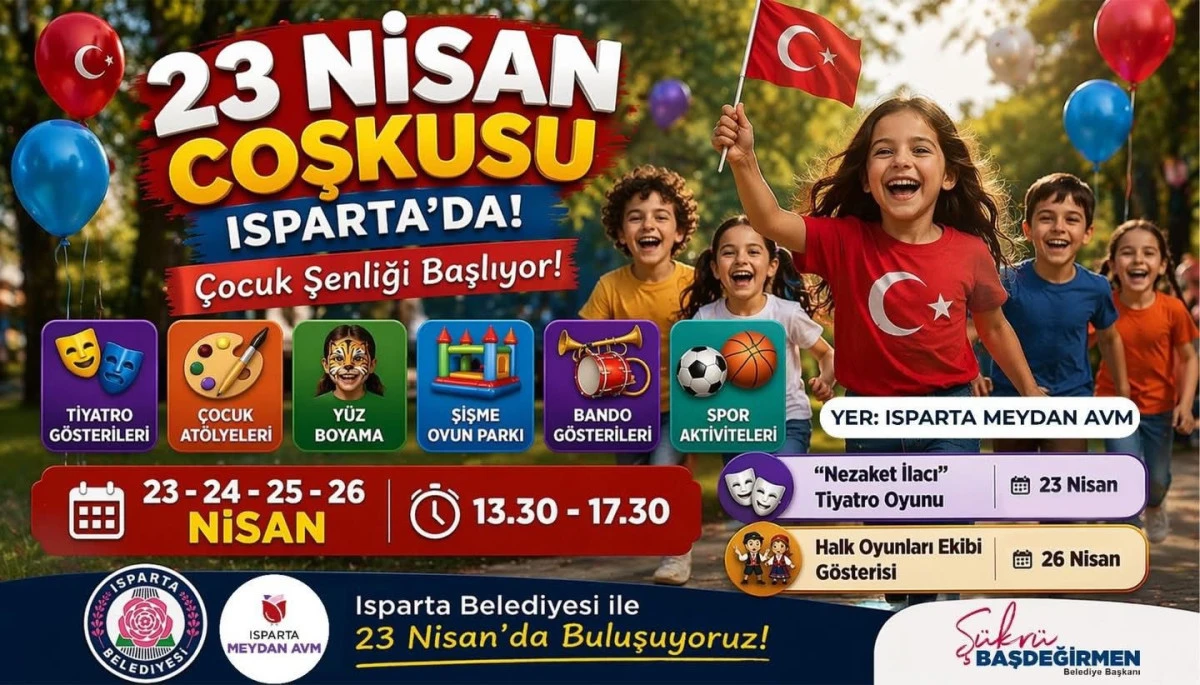 ISPARTA BELEDİYESİ&rsquo;NDEN &Ccedil;OCUK ŞENLİĞİ