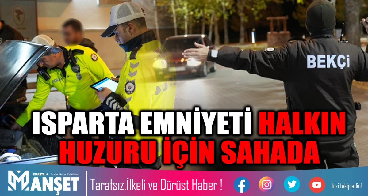 Isparta Emniyet Müdürlüğü ekiplerinden park, bahçe ve mesire alanlarında denetim