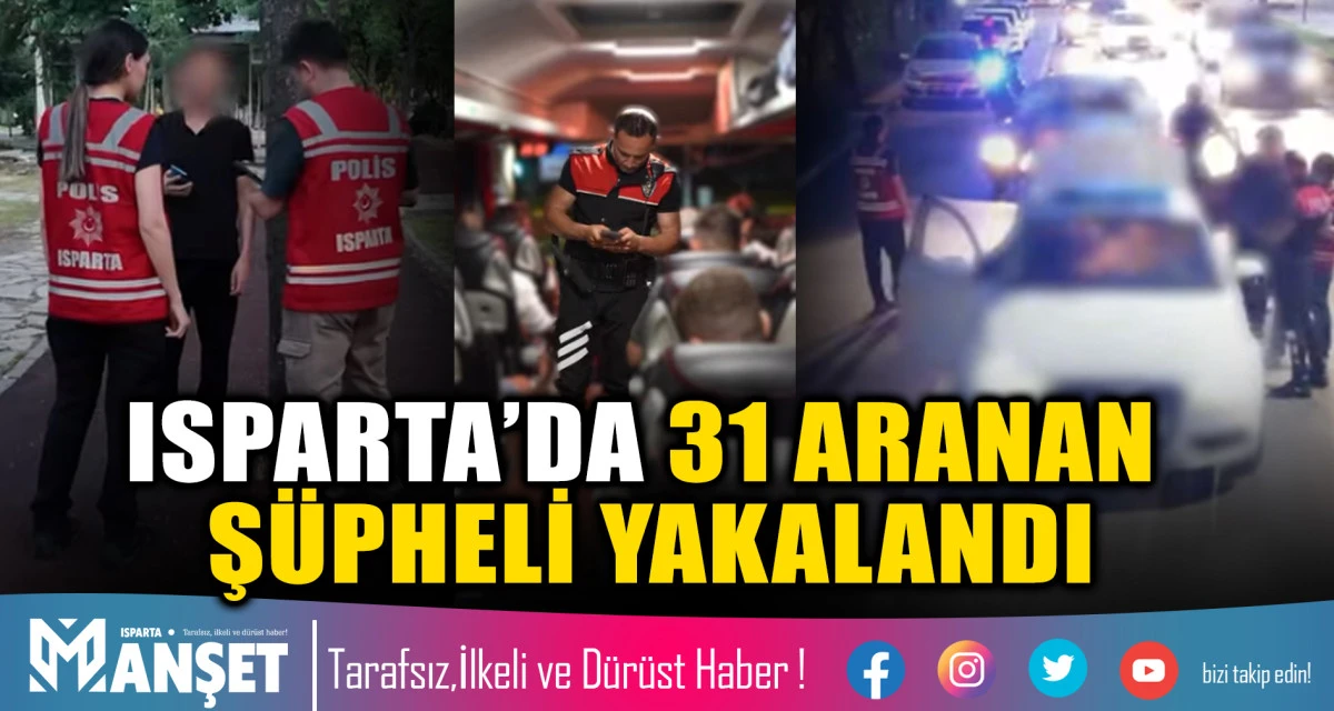 Isparta polisinden kapsamlı denetim: 28 bin 167 kişi sorgulandı