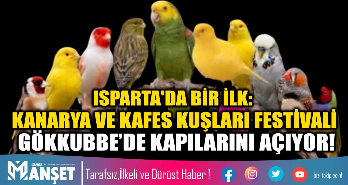 ISPARTA'DA BİR İLK: KANARYA VE KAFES KUŞLARI FESTİVALİ G&Ouml;KKUBBE&rsquo;DE KAPILARINI A&Ccedil;IYOR!