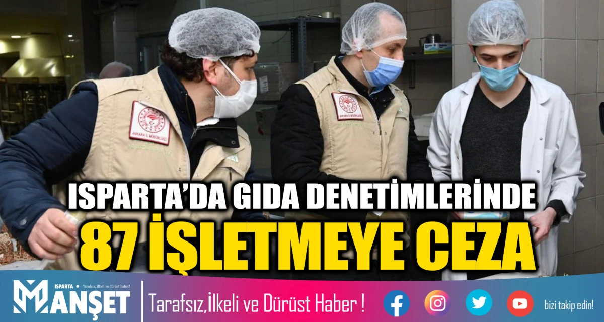 ISPARTA’DA GIDA DENETİMLERİNDE 87 İŞLETMEYE CEZA