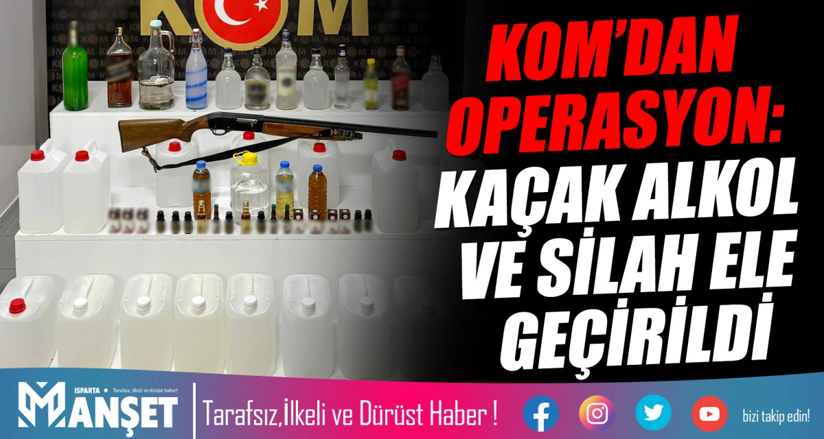 Isparta’da Kaçak Alkol Operasyonu: 4 Şüpheli Hakkında Tahkikat Başlatıldı