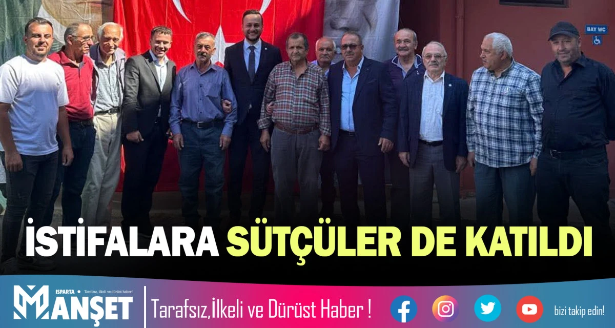 İSTİFALARA S&Uuml;T&Ccedil;&Uuml;LER DE KATILDI