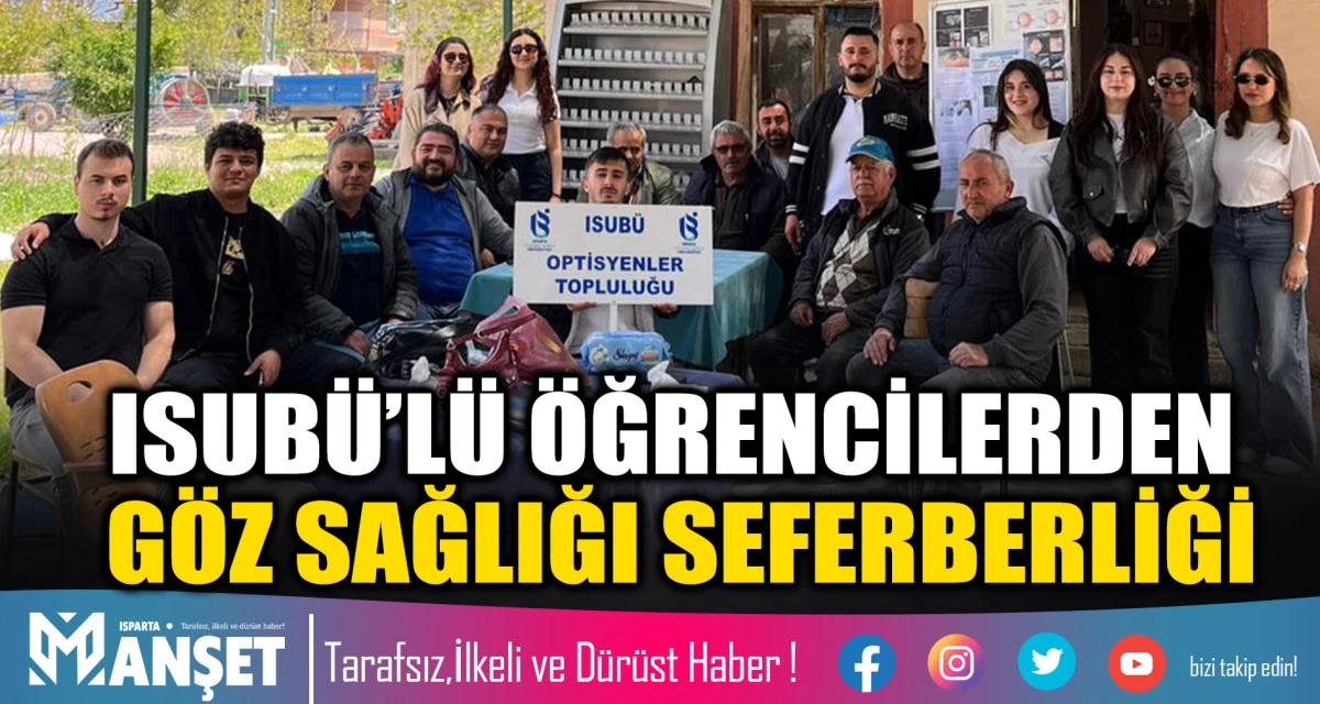 ISUB&Uuml;&rsquo;L&Uuml; &Ouml;ĞRENCİLERDEN G&Ouml;Z SAĞLIĞI SEFERBERLİĞİ