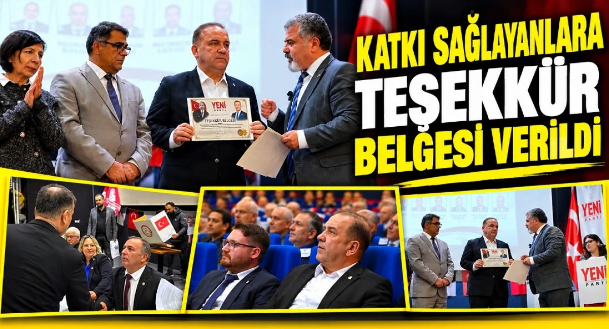 KATKI SAĞLAYANLARA TEŞEKK&Uuml;R BELGESİ VERİLDİ