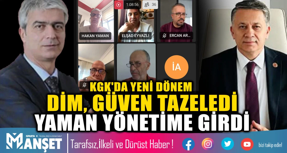 KGK'DA YENİ D&Ouml;NEM DİM, G&Uuml;VEN TAZELEDİ YAMAN Y&Ouml;NETİME GİRDİ
