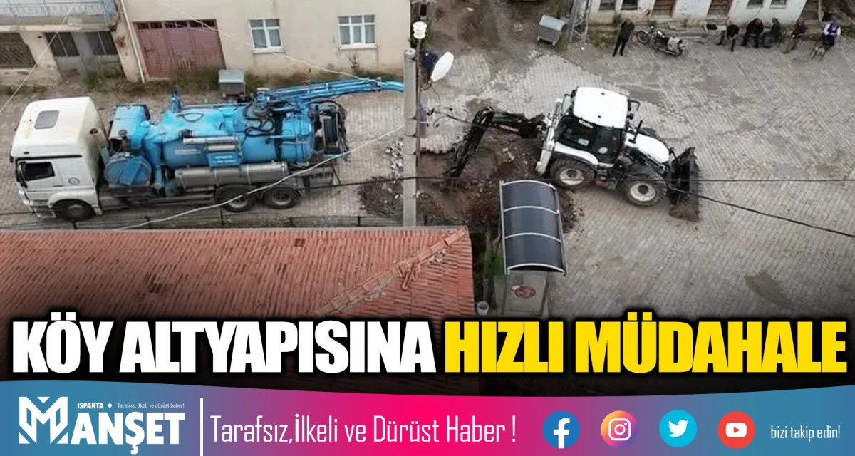 K&ouml;ylerde altyapı arızalarına modern ekipmanlarla m&uuml;dahale