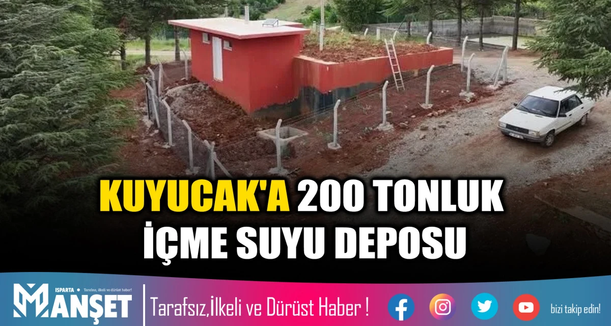KUYUCAK'A 200 TONLUK İ&Ccedil;ME SUYU DEPOSU