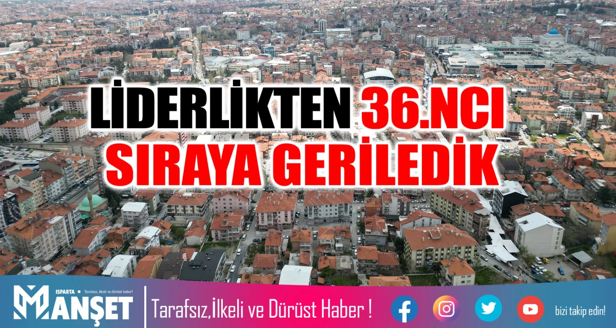 LİDERLİKTEN 36.NCI SIRAYA GERİLEDİK