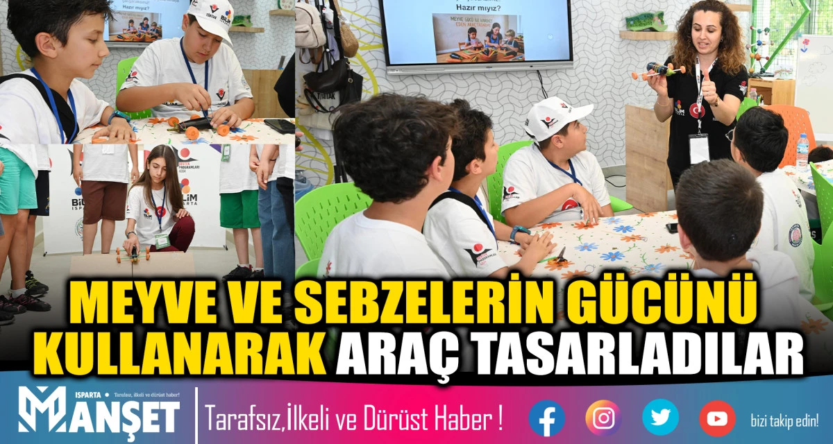 MEYVE VE SEBZELERİN G&Uuml;C&Uuml;N&Uuml; KULLANARAK ARA&Ccedil; TASARLADILAR