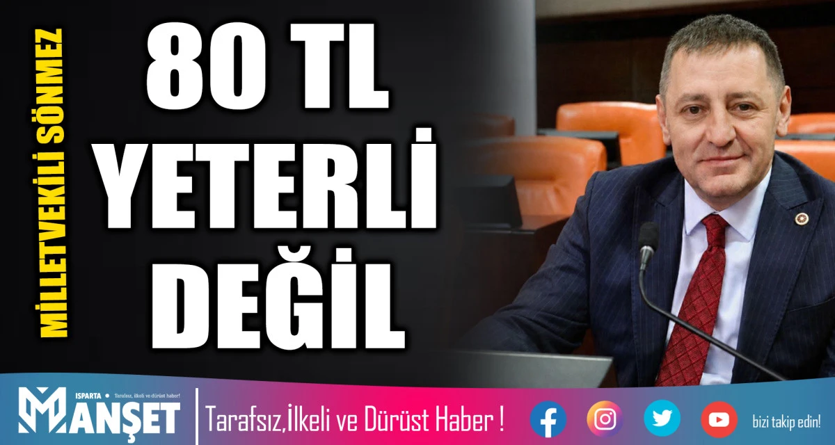 MİLLETVEKİLİ S&Ouml;NMEZ: 80 TL YETERLİ DEĞİL