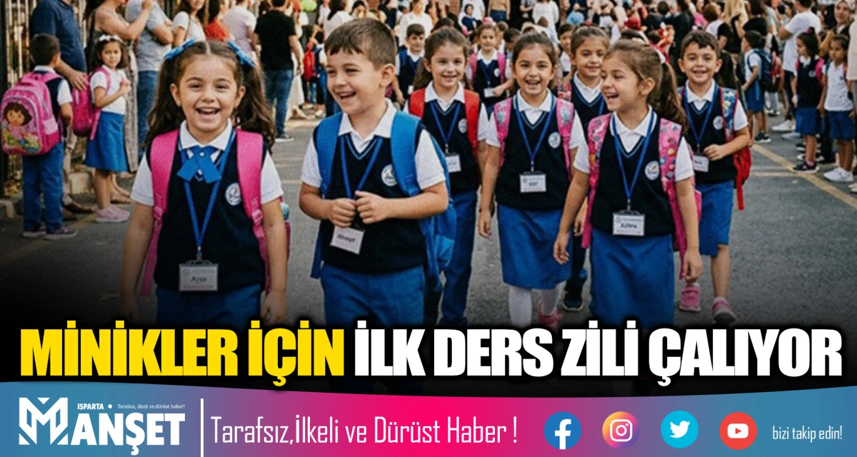 MİNİKLER İ&Ccedil;İN İLK DERS ZİLİ &Ccedil;ALIYOR
