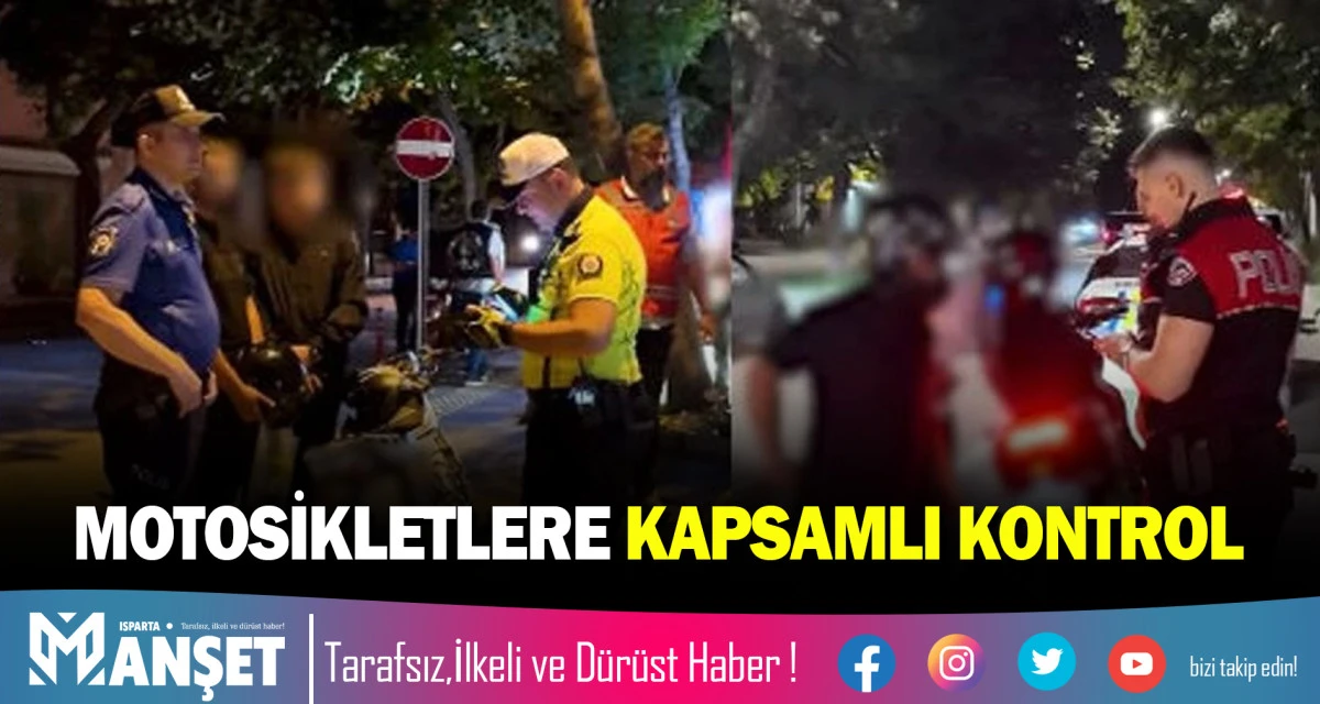 MOTOSİKLETLERE KAPSAMLI KONTROL