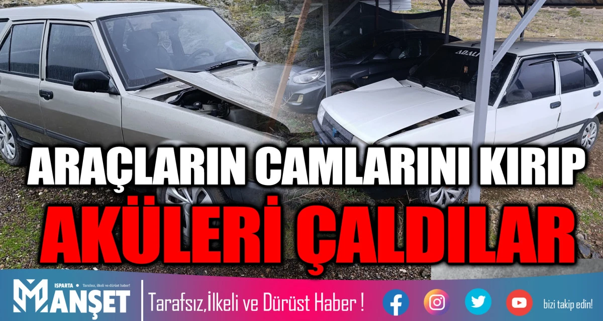 PARK HALİNDEKİ ARA&Ccedil;LARIN CAMLARINI KIRIP AK&Uuml;LERİ &Ccedil;ALDILAR