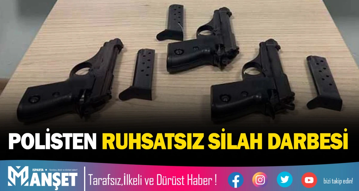 POLİSTEN RUHSATSIZ SİLAH DARBESİ