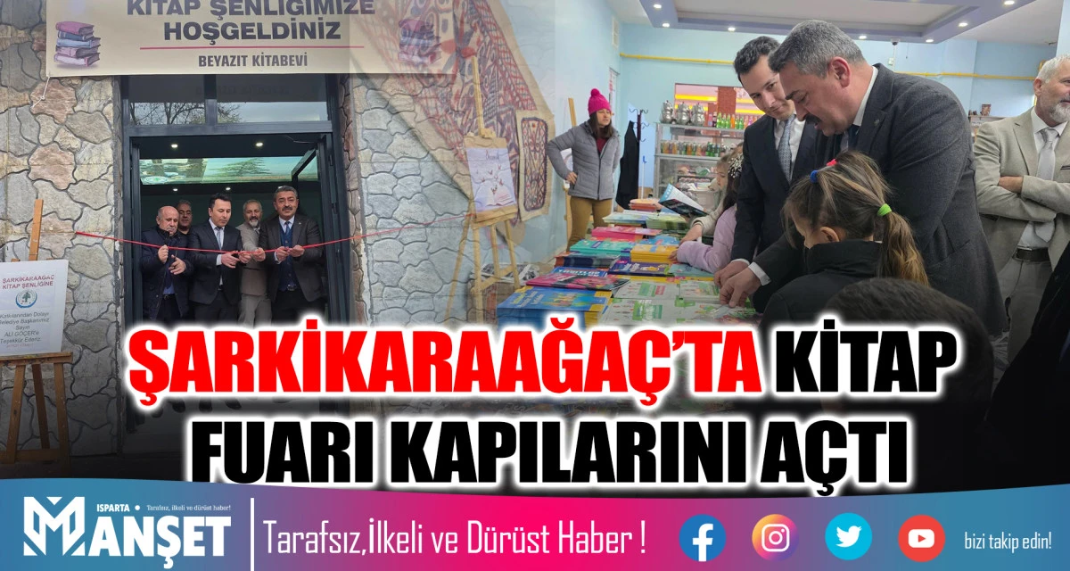 ŞARKİKARAAĞA&Ccedil;&rsquo;TA KİTAP FUARI KAPILARINI A&Ccedil;TI