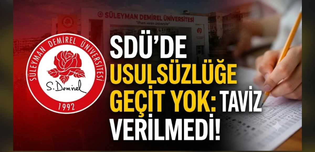 SD&Uuml; DE USULS&Uuml;ZL&Uuml;KE GECİT YOK