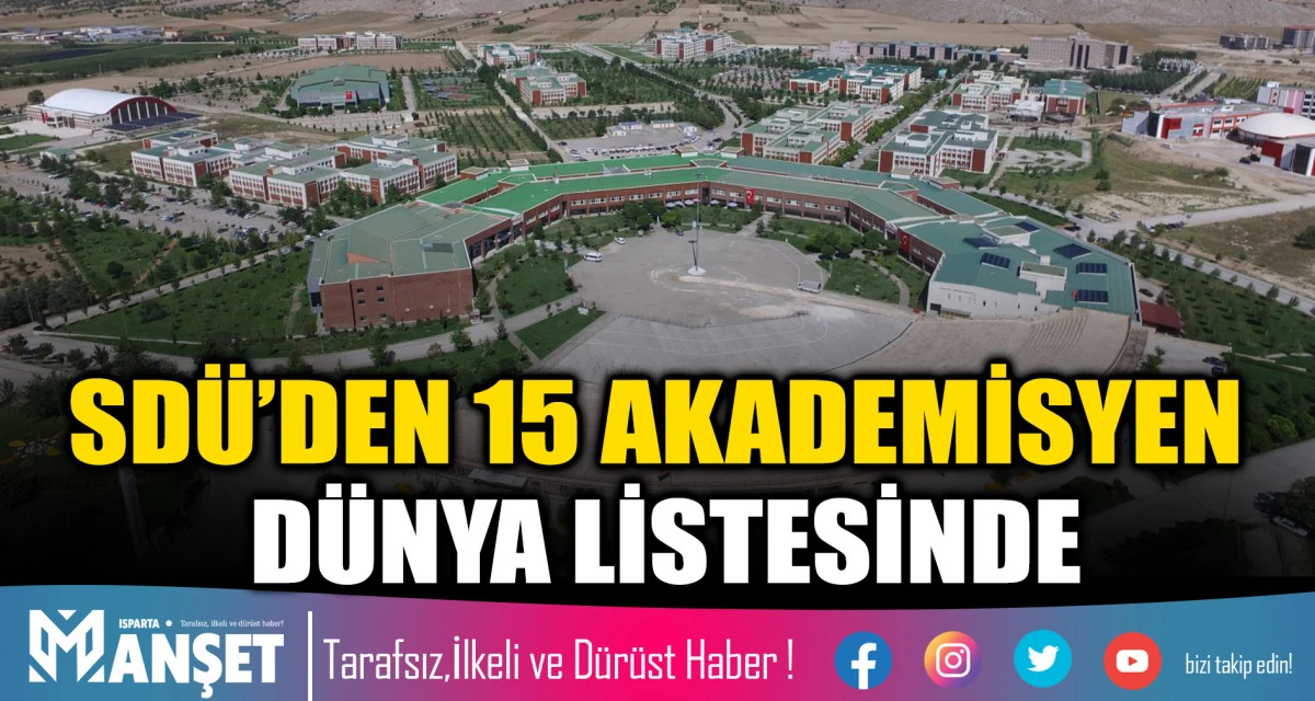 SD&Uuml;&rsquo;DEN 15 AKADEMİSYEN D&Uuml;NYA LİSTESİNDE