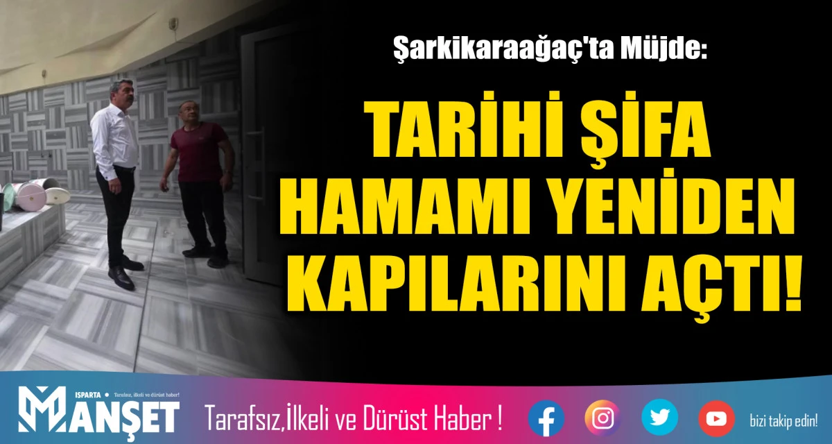 TARİHİ ŞİFA HAMAMI YENİDEN KAPILARINI A&Ccedil;TI!