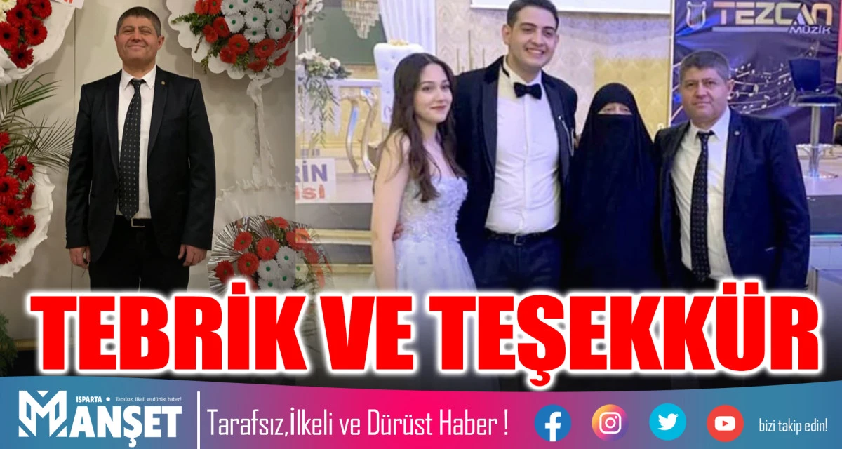 TEBRİK VE  TEŞEKK&Uuml;R