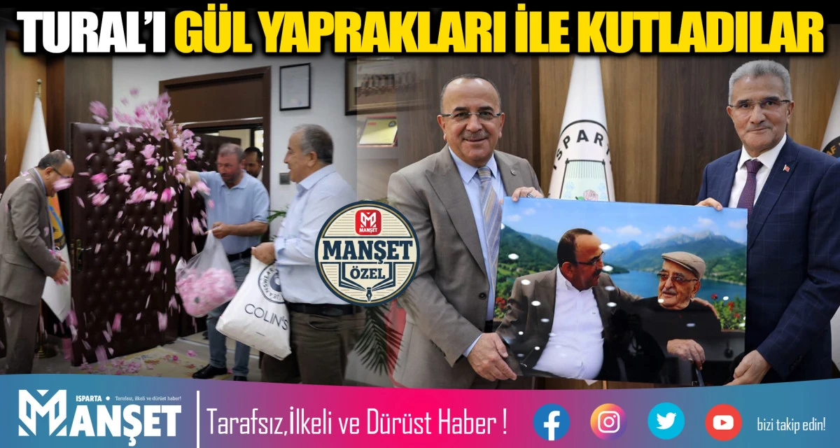 TURAL&rsquo;I G&Uuml;L YAPRAKLARI İLE KUTLADILAR