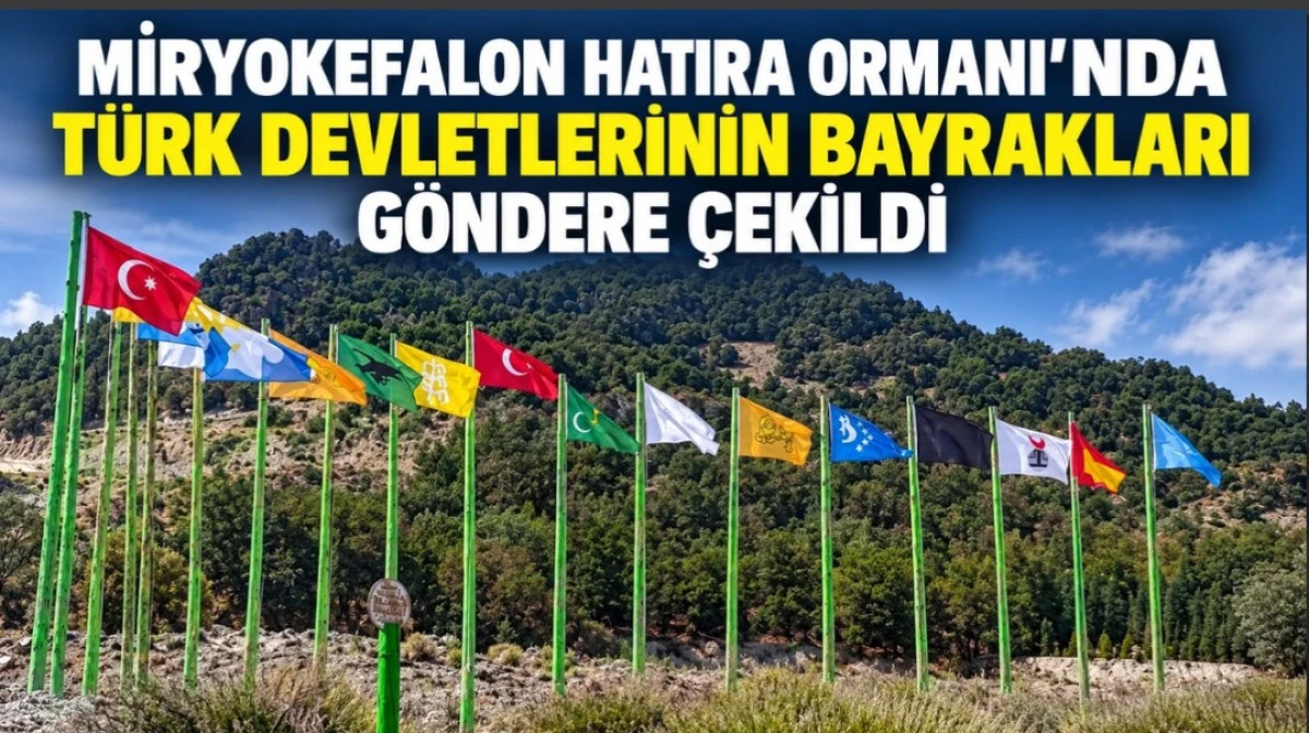 T&Uuml;RK DEVLETLERİN BAYRAKLARI GONLERE &Ccedil;EKİLDİ