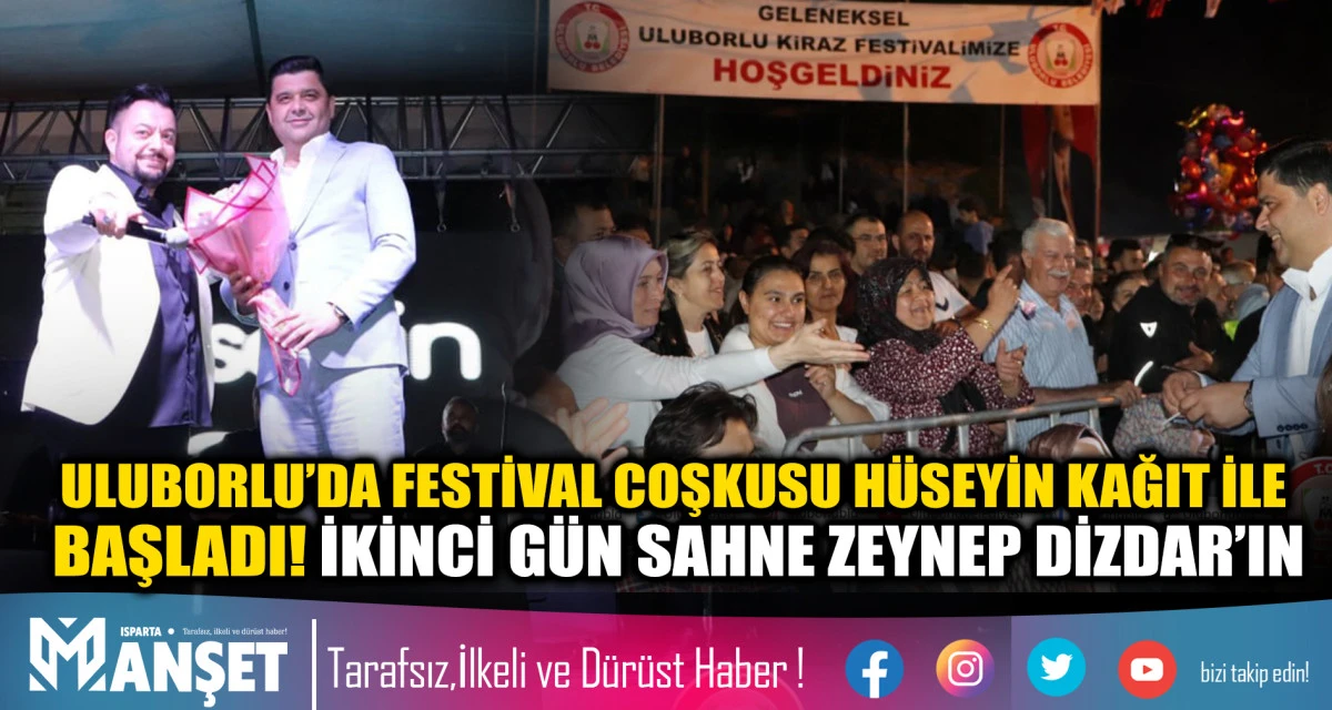 ULUBORLU&rsquo;DA FESTİVAL COŞKUSU H&Uuml;SEYİN KAĞIT İLE BAŞLADI! İKİNCİ G&Uuml;N SAHNE ZEYNEP DİZDAR&rsquo;IN