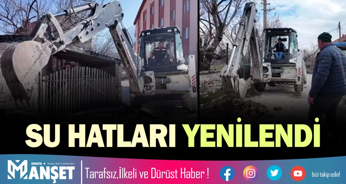 ULUBORLU'DA SU HATLARI YENİLENDİ