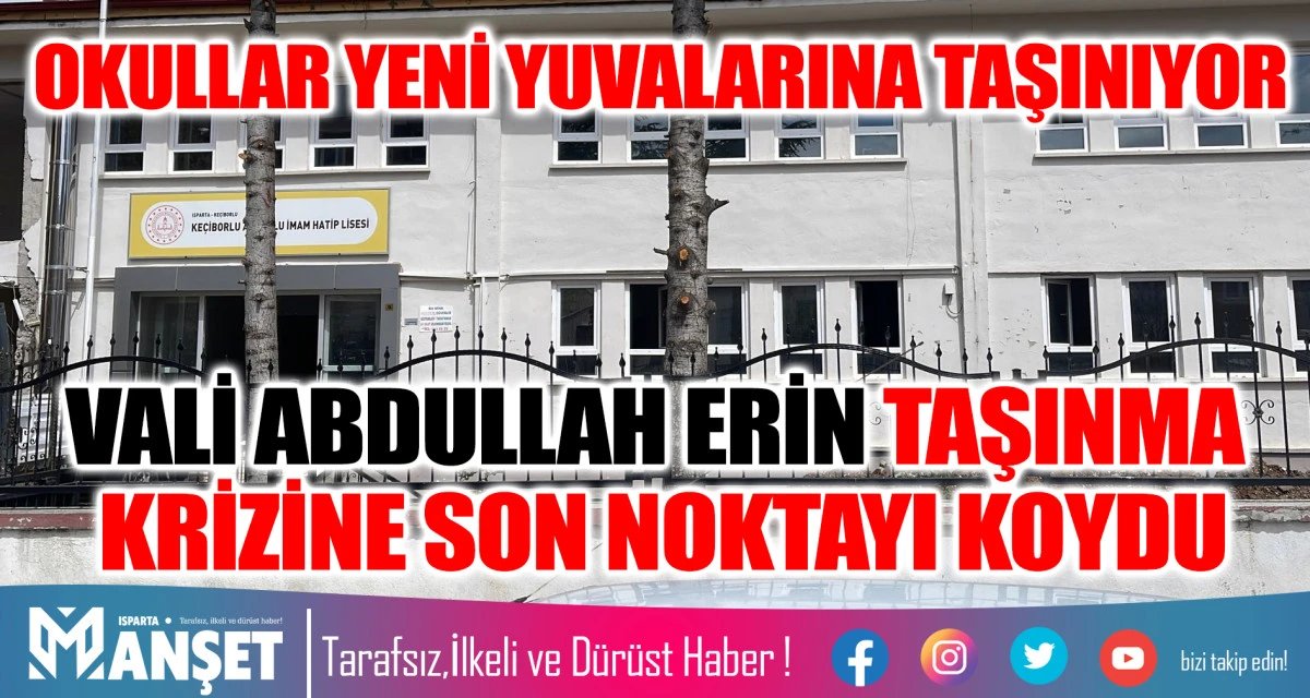 VALİ ABDULLAH ERİN TAŞINMA KRİZİNE SON NOKTAYI KOYDU